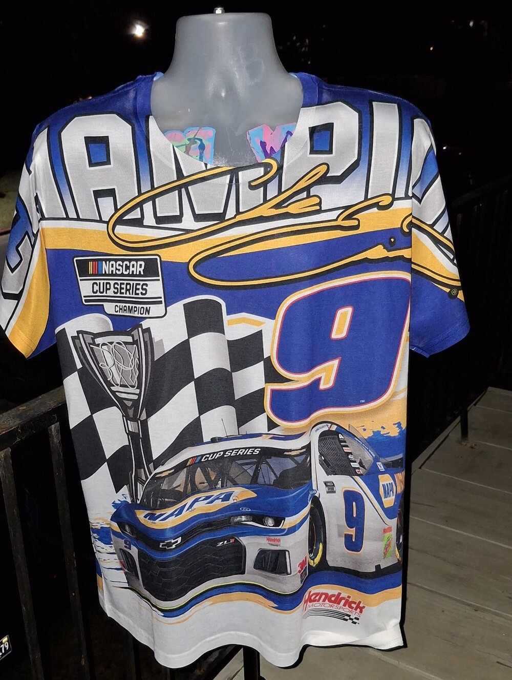 HENDRICK MOTORSPORTS Nascar Cup Series All Over Print T Shirt Sz XL
